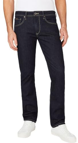 Pepe Jeans STRAIGHT FIT MID-RISE JEANS - CASH, Blue (Denim-bc0), 40W / 34L