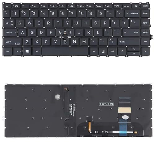 Zhang Teclado de reemplazo para HP EliteBook 840 G7 G8 745 G7 TEQUISO DE Versión Estadounidense con luz de Fondo y apuntando Accesorios