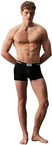 Calvin Klein Pantaloncini Boxer Confezione da 3 Uomo Low Rise Trunks Elasticizzati, Nero (Black Dahlia Griffin), M