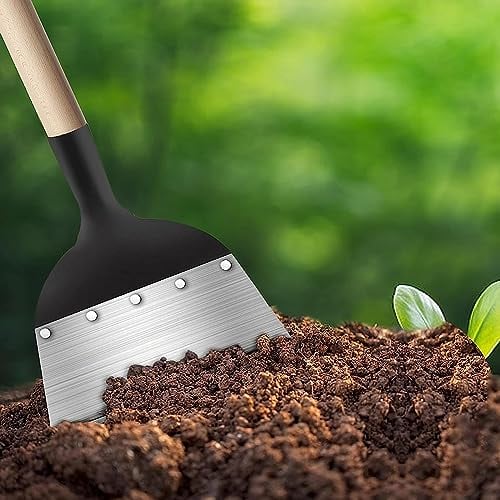 YeahBoom Multifunktionale Outdoor Garten Reinigungsschaufel,Garten Schaufel,Stahl Flach Unkrautwerkzeug Schaufel,Pflanzen Unkrautschaufel,Jäten,Pflanzen,Bauernhof,Jäten,Werkzeug für Garten,Rasen,23cm