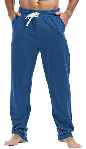 MakingDa Men's Joggers Sweatpants Cotton Gym Yoga Trousers Drawstrings Elastic Waist Pants Running Work Home