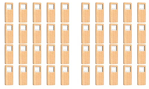Speesy Lot de 40 décapsuleurs en bois avec poignée en bois et acier inoxydable - Accessoires de cuisine - Cadeau de fête