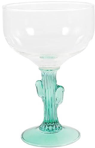 Kichvoe 1pc Cactus Margarita Glass Transparent Creative Goblet for Parties Home Decor Unique Desktop Drinkware for Housewarming Celebrations