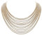 EVER FAITH Mehrschichtige klobige Halskette, Glitter Rot Strass Wasserfall Mehrstrang Multi-Strand Ketten Statement Lätzchen Halskette lange Kette Modeschmuck