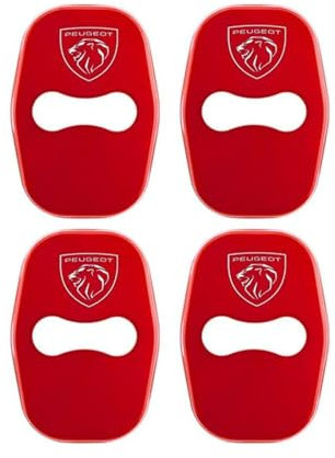 THERIM Voiture Porte Verrouillage Couvercle pour Peugeot 208 3008 407 2008 508 206 308 307,Couvercle De Serrure De Porte,Couverture De Serrure De Porte De Voiture,Anti Rayures étanche à l'eau,A