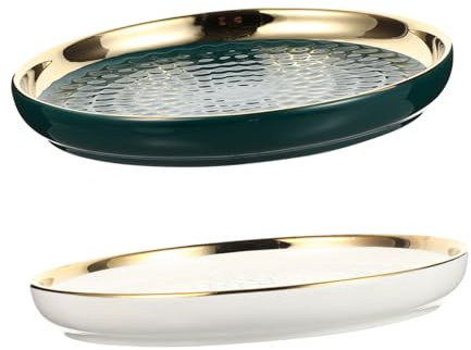 Ciieeo 2 Pz Tortiera in Ceramica Contenitori con Coperchio Disco di Archiviazione
