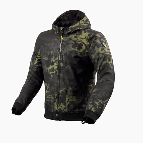 REV'IT! Revit Saros WB Camo Motorrad Textiljacke, schwarz/grün, 3XL