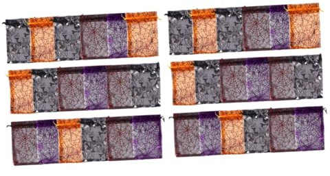 Gatuida Halloween Organza 200 Stk Tasche Aus Spinnennetz- Aufbewahrungstasche Taschen Geschenktüten Verpacken Netzbeutel Mit Kordelzug Transparente Netztasche Organza Bronzieren Garnbeutel