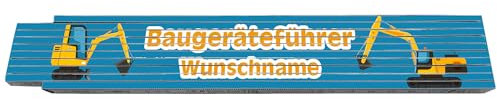 2m Zollstock - Baugeräteführer - mit Wunschname - Text - Spruch - individuell personalisiert - Glieder-Maßstab - Meterstab bedruckt - für Männer Opa Papa Vatertag Wunschtext Weihnachten Baustelle