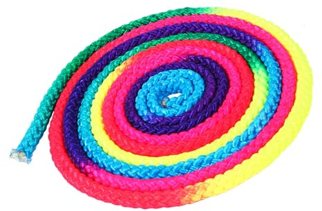 Cuerda de Gimnasia Rítmica de Color Arcoíris, Cuerda de Gimnasia, Cuerda de Gimnasia Rítmica, Nailon Duradero, Gran Cuerda Deportiva de Gimnasia para Competición, Gimnasia