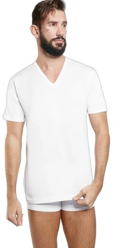 NOTTINGHAM T-Shirt Intimo Uomo Filo di Scozia Scollo A V, TV1702 (XL)