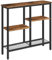 HOOBRO Table Console, Table d’Appoint de 75 cm, Bout de Canapé, Table d’Entrée Industrielle à 4 Niveaux, pour entrée, Salon, Couloir, Marron Rustique et Noir EBF79XG01