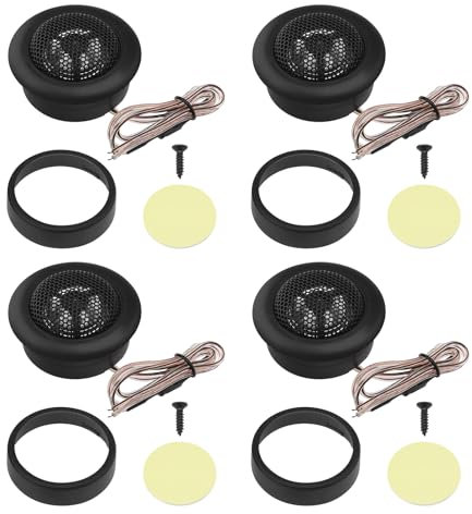 LT Easiyl 2 Pairs Car Speaker Car Round Dome Audio Speaker Auto Tweeter Loudspeaker Horn Car Mini Tweeter Speaker Car Tweeter Speaker Accessories