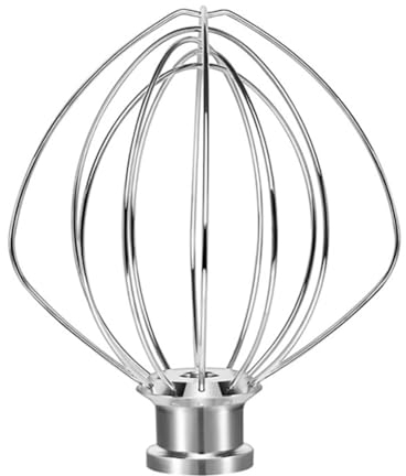 Meijunter K45WW 6-Wire Whip for 4.5 Quart KitchenAid Tilt-Head Stand Mixer Stainless Steel Whisk Beater Kitchen Tool for Mixing Egg Beater Flour Cream Mayonnaise