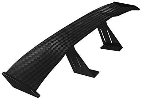 Djowyh Auto Heckspoiler Flügel Ohne Perforation, Auto-Heckflügel-Gt-Winglet-Dekoration, Universell, Schwarz, ABS, 3D-Kohlefasertextur