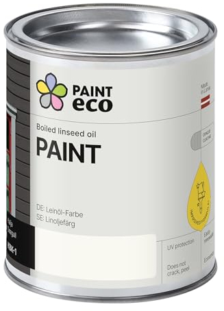 PAINT ECO Leinölfarbe Möwe weiß, 0,75 Liter