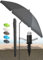 Menz SET Sonnenschirm Strand - Strandschirm mit Bodenhülse & Schutzhülle, Strandschirm UV-Schutz 50+, Strandschirm windfest stabil Ø 180 cm, Fb. Anthrazit