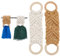 GOMAKERER 2 Stück Hängender Küchen-Geschirrtuchhalter 2 Farben Makramee Handtuchhalter Aus Baumwolle Zum Aufhängen Dekorativer Boho-Makramee-Küchenhandtuchaufhänger Für Haus Küche Herd Tür 260x61x11mm