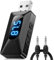 GlasFlength Adaptateur Bluetooth Voiture 5.4, Transmetteur FM Bluetooth Jack Aux 3.5mm Bande 87,5-108 MHz Support Carte TF Appel Main Libre Adaptateur Bluetooth Jack pour Voiture/Intervenants