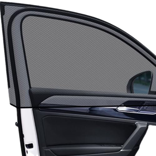 2 Uds Parasoles de Ventana de Coche para Seat Leon IV ST Sportstourer 2020-, Malla Transpirable Lateral Parasol de Ventanilla de Coche Doble Tejido,A Front