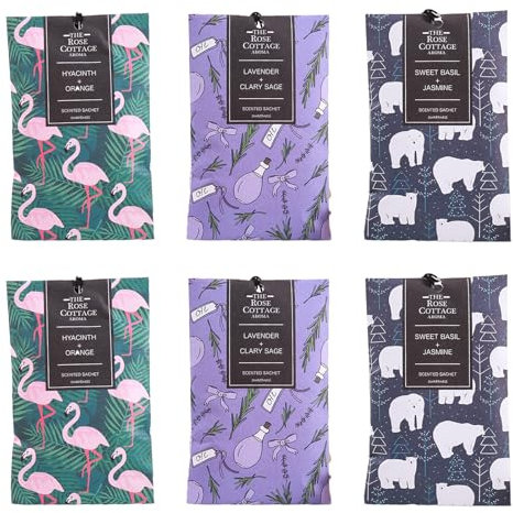 MisFun 6 Pcs Sachet Parfumé Armoire, Désodorisant Placard, Sachet Armoire, Parfum Placard, Sachets Parfumés Senteur, Parfum Agréable et Frais, Desodorisant Maison pour Placard Et Voiture (B)