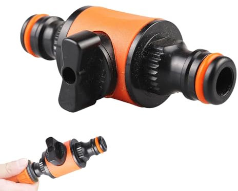 Connecteur de tuyau d'arrosage | Coupleur à connexion rapide avec vanne d'arrêt | Raccord de robinet durable pour un contrôle efficace de l'eau | Adaptateur de contrôle de l'eau portable pour gadget