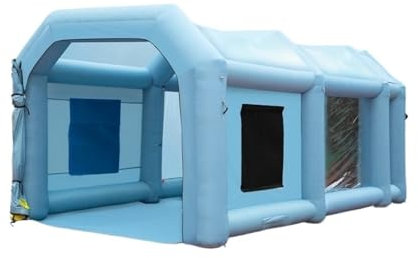 MNEVZX Tendone Garage Cabina di verniciatura Gonfiabile con soffiatori Cabina di verniciatura Gonfiabile Cabina di verniciatura Potente Tenda per verniciatura Auto Box Auto da Esterno(6x3x2.5 31kg)