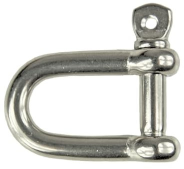 10x KAMERO Edelstahl Schäkel 3mm, V4A, Gerade Form, verschiedene Größen, Rostfrei, Wetterfest