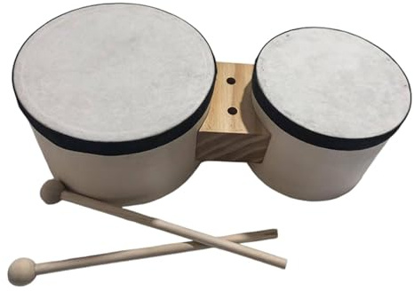 Oshhni Bongo Trommeln Aus Holz, 5 Und 6 Zoll, Tragbar für Tanzkurse, Aufführungen, Partys