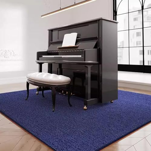 SUWOOPH Klavier-Schallschutzmatte, Klavier-Teppichschutz, rutschfeste Akustikmatte, schalldämmende Bodenmatte(Blue,80x160cm)