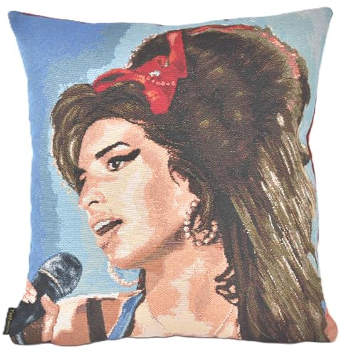 Dekorative Kissenhülle Stars ca. 45x45 cm, Vintage Portrait Design (Amy)