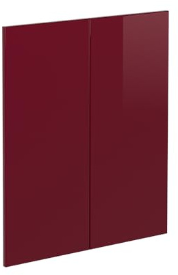 Vicco Küchenfront R-Line, Rot Hochglanz, 59.2 x 71.3 cm | Möbelfront für den Unterschrank, passend für R-Line Küchenschränke zur einfachen Montage