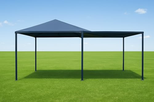 Gardissimo Extend Ausziehbarer XXL Pavillon, Anthrazit, 300/580x300x270cm | Outdoor, Gartenpavillon, Überdachung für Garten oder Terrasse, Unterstand