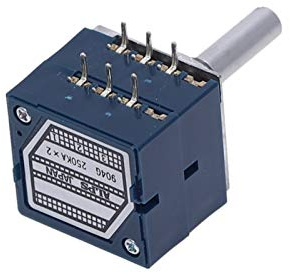 ZXAOMMBEA Drehgeber 10K 20K 50K 100K 250K 500K ALPS RK27 Potentiometer Dual 10~500KAX2 Geschlitzter japanischer Drehschalter 6Ppin(100k)