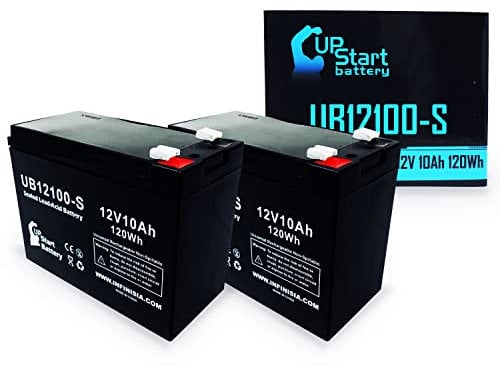 2x Pack - Replacement for Shoprider Echo 3 SL73 Battery - Compatible UB12100-S Universal Sealed Lead Acid Battery (12V 10Ah 10000mAh F2 Terminal AGM SLA)