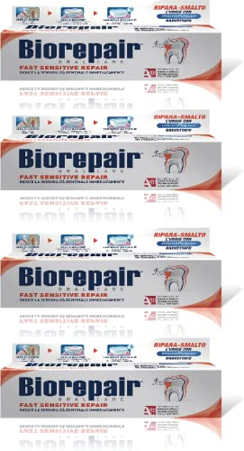 4 Stk. biorepair schnell sensitiv zahnpasta 75ml (packung mit vier) Schutz- & REPARATUR von säure erosion und plaque sicher für ganz familie