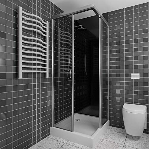 Rivestimento parete doccia | 200 x 100 cm | nero | Pannello a parete per doccia