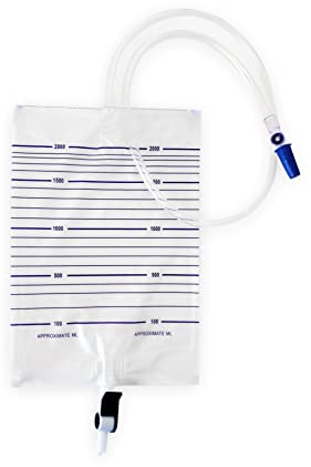 10pcs Box of Nine Luck Urine Drainage Bag - 2000ml Urinary Night Bag - Urine Bag Sterile Drainage Bag -Lever Tap