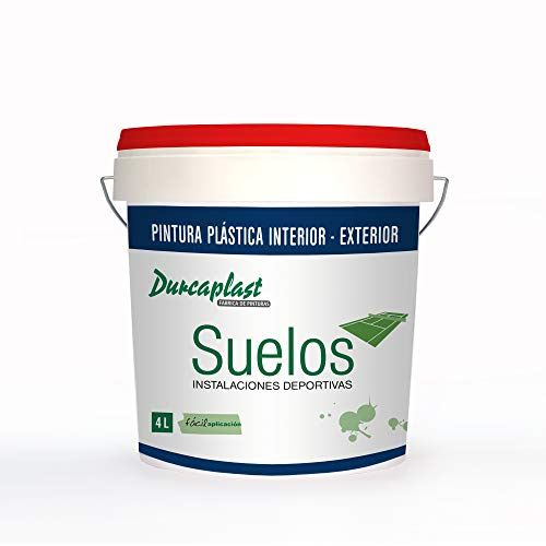 Durcaplast pintura de suelos para pistas deportivas, garajes y pavimentos en general de hormigón, cemento, asfalto y mortero. Color Rojo similar NOVA M-135 Mate, 14 Litros.