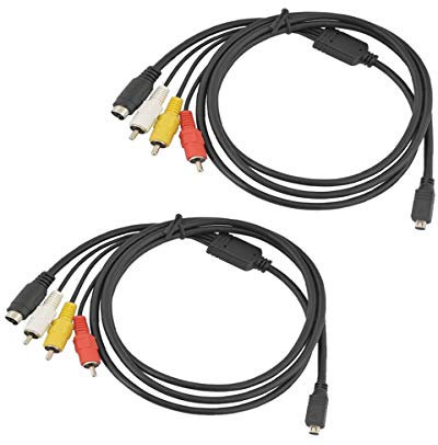 Optimal Shop 5 Feet/1.5M AV Cable for Sony Handycam Mini DV and DVD Camcorders-Black (2 Pack)