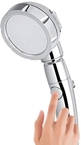 Hivexagon Duschkopf Hochdruck Wasserspar Handbrause mit 3 Betriebsarten und einstellbarem Ein- / Ausschalt- und Pausensprühmodus HG426