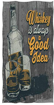 Mnsruu Retro Whiskey Always Good Idea Zitate Weiches Bad Hotel Spa Hand Gym Sport Handtuch 76 x 38 cm (30 x 15 Zoll)