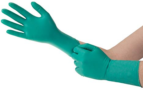 Ansell Microflex 93-260 Einweghandschuhe aus Nitril/Neopren, chemikalienbeständig, für die Industrie, Mechaniker und Heimwerker, Grün, Größe M (7,5-8) (6 Stück).