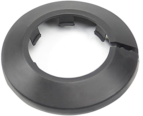 MroMax Fit 1.57 Outer Diameter Flange Water Pipe Cover Decoration Black Pipe Cover Radiator PP Plastic 40mm Escutcheon Collar for Wall Pipe Tube Decoration 1Pc
