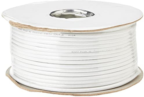 Aerials, Satellites and Cables Ltd RG6 - Cable coaxial Digital (100 m), Color Blanco