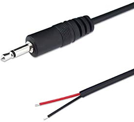 6-teilige 3,5-mm-Buchse zum blanken Draht offenes Ende TS 2-poliger Mono 1/8-Zoll-3,5-mm-Klinkenstecker für Ersatzreparatur-Audiokabel 25 cm