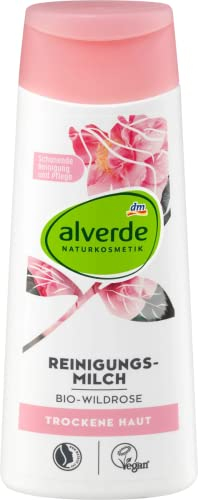 Reinigungsmilch mit Bio-Wildrose | NATURKOSMETIK | Für eine schonende Reinigung und Pflege | Befreit Ihre Haut sanft von Make-up und Schmutzpartikeln | trockene und sensible Haut | 200 ml