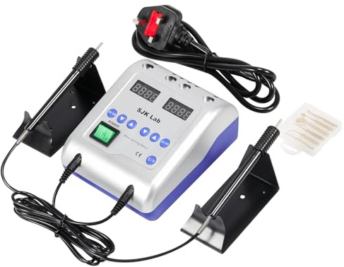 Electric wax carving machine Dual-Pen Electric wax carver with 6 Tips | Adjustable 50-200°C, 6 tips with storage case, LED display and button control, for dental lab wax & light modelling wax