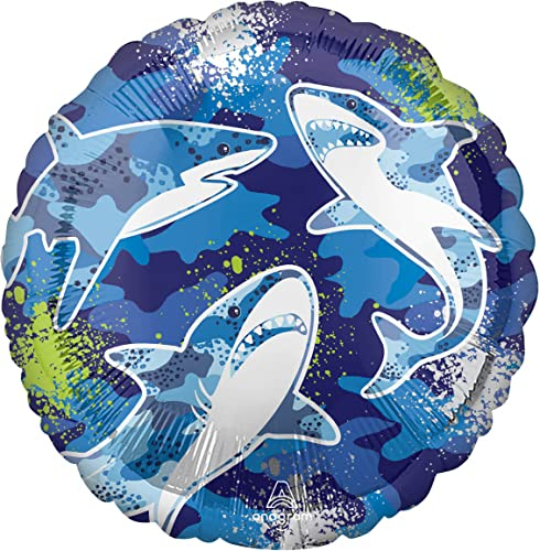 Folienballon * HAI * als Deko für Kindergeburtstag und Party | Größe: 43cm | Haifisch Shark Meerestiere Kinder Geburtstag Ballon Dekoration