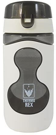 Thermo Rex X-Treme Trinkflasche mit Strohhalm - Water Bottle Aus BPA-freiem Kunststoff Wiederverwendbar - Flasche mit Clip-Deckel - Trinkflasche Sport - Wasserflasche (500 ml, Schwarz)